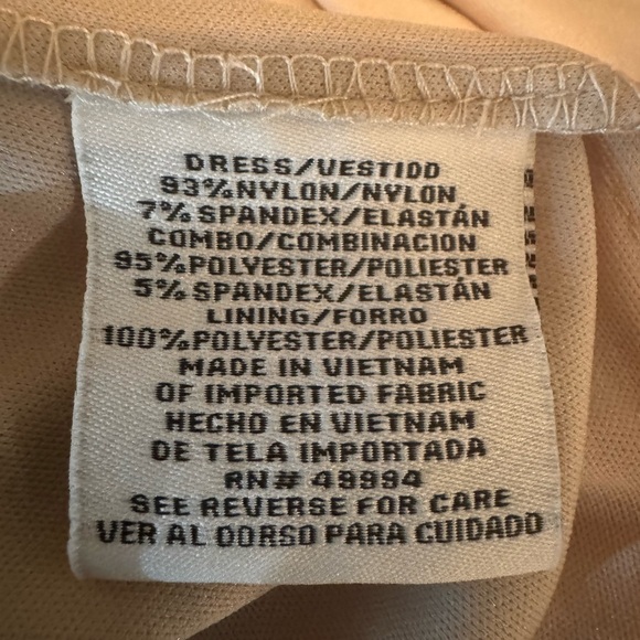 R&M Richard’s Dress Ivory/Taupe - Picture 4 of 5